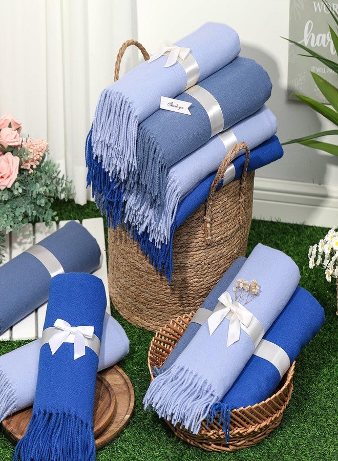 Bornerwhite 12 Pack Pashmina Shawls Wraps Bulk 79 x 27 Inch Bulk Warm Winter Scarf Bulk for Guests Bridal Shawls Gifts Wedding Favors - Image 4